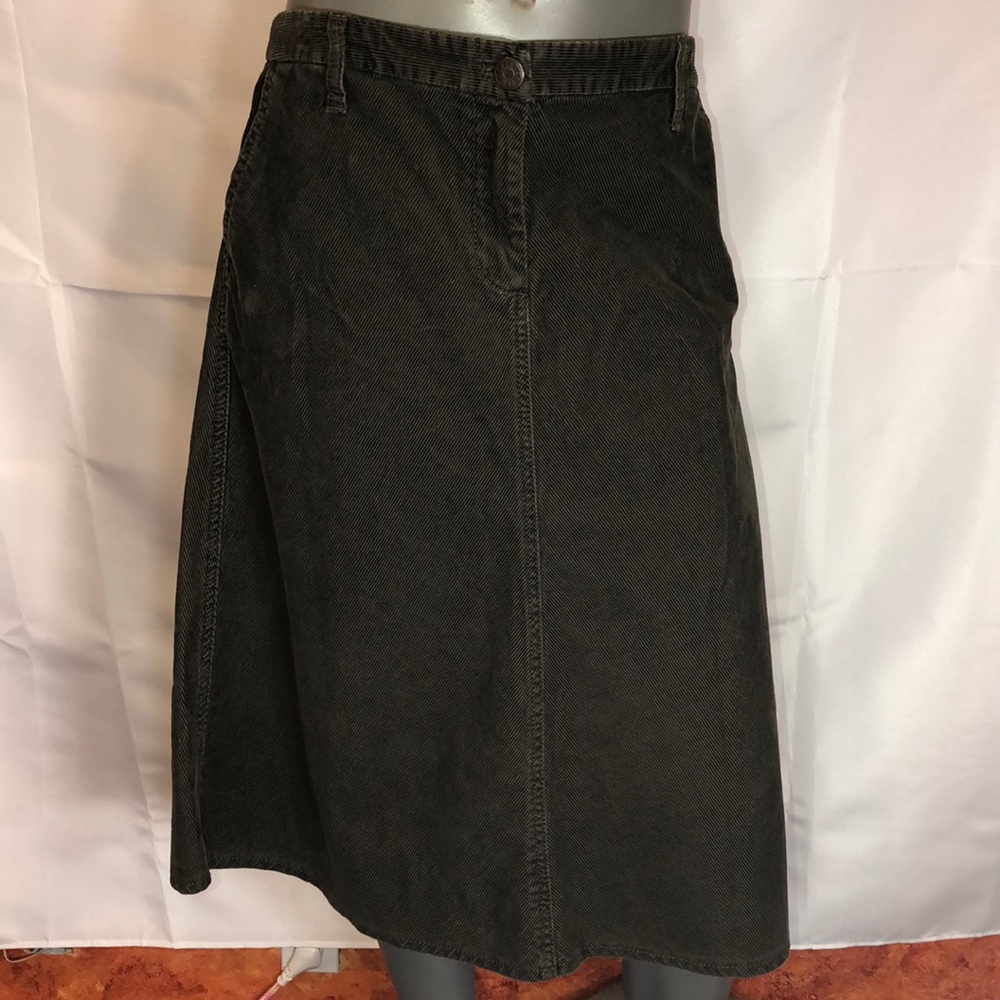 J Crew brown corduroy flare skirt, 12